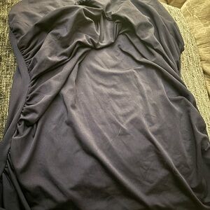 SHEIN navy blue Ruched Tank Top